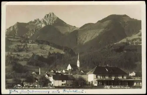 Ansichtskarte Frastanz Vorarlberg Stadtpartie Bahnhof 1940