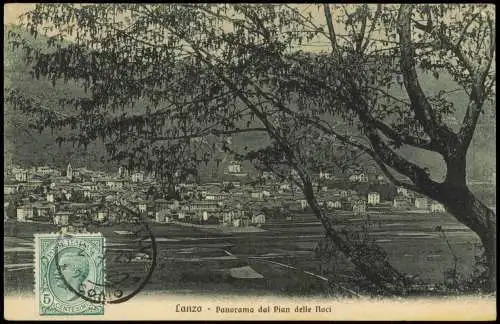 Cartolina Lanzo d’Intelvi Panorama dal Pian delle noci 1922