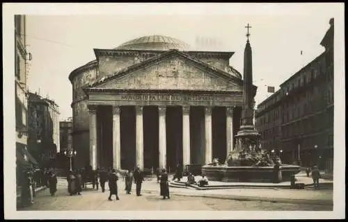 Cartolina Rom Roma Pantheon Platz - Fotokarte 1930