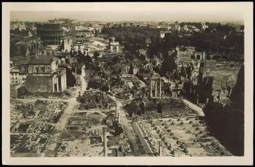 Cartolina Rom Roma II Foro Romano visto dalla Torre Capitolina. 1930