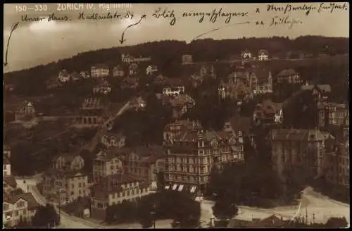 Ansichtskarte Zürich Rigiviertel 1926