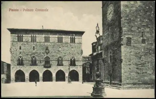 Cartolina Pistoia Palazzo Comunale 1914