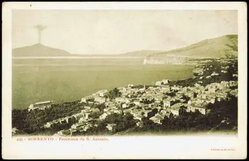 Sorrent (Kampanien) Sorrento Panorama da S. Antonio.Vulkan Vesuv 1908