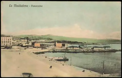 Cartolina La Maddalena Sardinien Panorama - Sardegna 1911