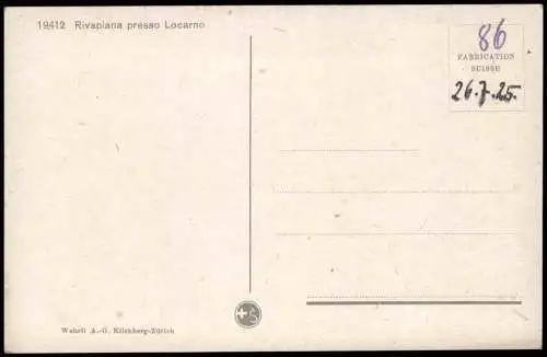 Ansichtskarte Locarno Rivapiana presso Locarno bei Mondschein 1925