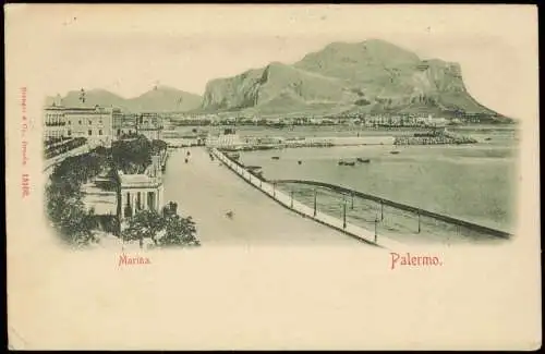 Cartolina Palermo Palermo (Palermu) Marina 1898  Sicilia Sizilien