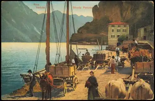 Riva del Garda Riva Veduta Strada Ponale Lago di Garda / Gardasee 1909