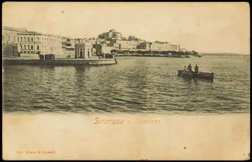 Cartolina Syrakus (Syracusa) Siracusa (Sarausa) Panorama 1907  Sicilia Sizilien