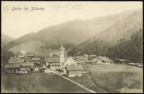 Ansichtskarte Gerlos Stadtpartie Zillertal 1912