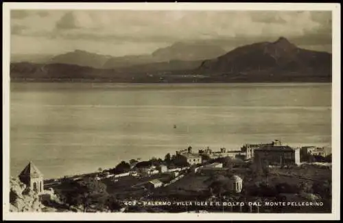 Palermo Palermo (Palermu) Villa Igea e il Golfo dal Monte Pelegrino 1931