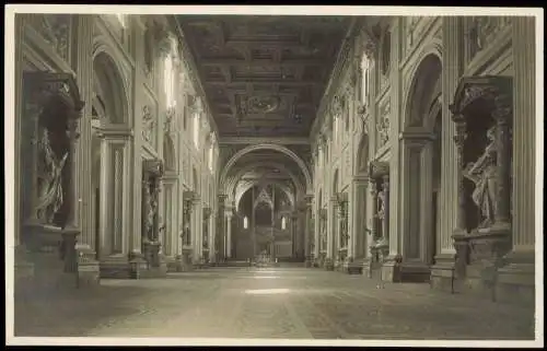 Cartolina Rom Roma S. Giovanni in Laterano Navata Principale 1930