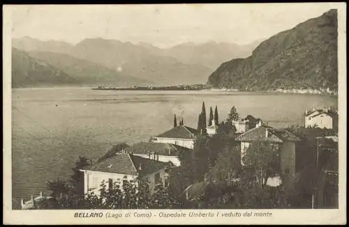 Bellano Pr. Lecco Lago di Como Ospedale Umberto I veduto dal monte 1930