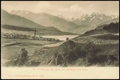 St. Valentin Haide San Valentino alla Muta Stadt und Haisersee 1904  Südtirol