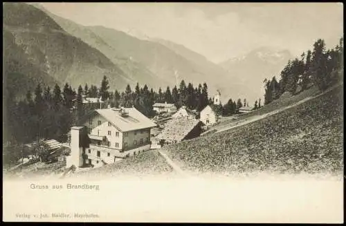 Ansichtskarte Brandberg Tirol Stadtpartie 1908