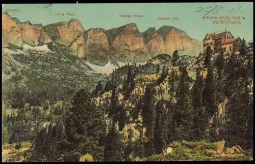 Ansichtskarte Achensee Tirol - Erfurter Hütte 1909