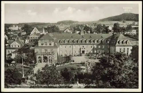 Ansichtskarte Oberschlema-Bad Schlema Kurhotel mit Gleesberg 1932