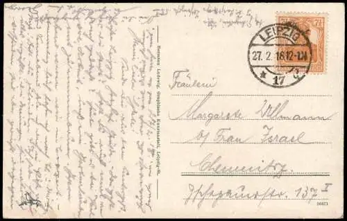 Ansichtskarte Leipzig Augustusplatz 1918