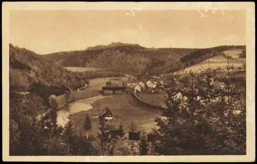 Ansichtskarte Hennersdorf-Augustusburg Erzgebirge Stadtpartie 1928