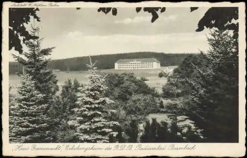 Ansichtskarte Bad Brambach Haus Grenzwacht 1940  Landpoststempel Feldpost WK2