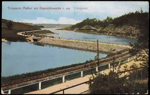 Ansichtskarte Dippoldiswalde Talsperre Malter Vorsperre 1922