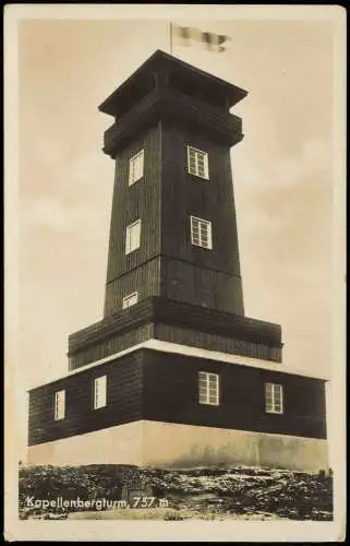 Ansichtskarte Schönberg am Kapellenberg-Bad Brambach Kapellenbergturm 1930