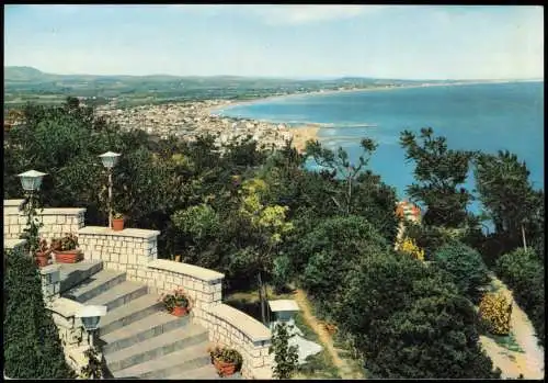 Cartolina Gabicce Mare Panorama of the Shore seen from Eden Rock 1981