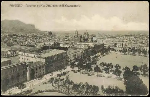 Palermo Palermo (Palermu) Panorama della Cittá visto dall'Osservatorio 1918