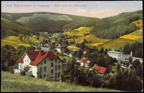 Bad Schwarzbach-Bad Flinsberg   Świeradów-Zdrój Blick nach der Tafelfichte 1914