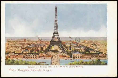 CPA Paris Exposition Universelle Eiffelturm Tour Eiffel 1900