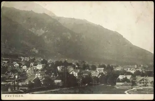 Ansichtskarte Frutigen Stadtpartie 1913  Kanton Bern