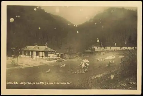 Ansichtskarte Baden (bei Wien) Jägerhaus am Weg zum Eisernen Tor 1929