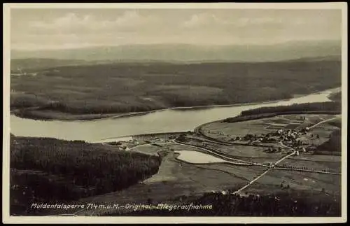 Schöneck (Vogtland) Luftbild Fliegeraufnahme Muldentalsperre 1932