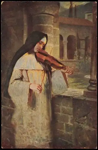 Ansichtskarte  Künstlerkarte: Gemälde Hermann Kaulbach. Ave Maria 1913