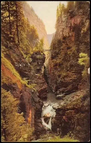 Ansichtskarte .Graubünden Viamala Schlucht Stimmungsbild 1912