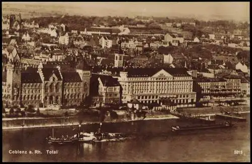 Ansichtskarte Koblenz Blick auf die Stadt Dampfer - Fotokarte 1926