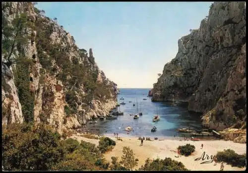 .Frankreich NOS BELLES CALANQUES Bateaux de Plaisance à En Vau 1983