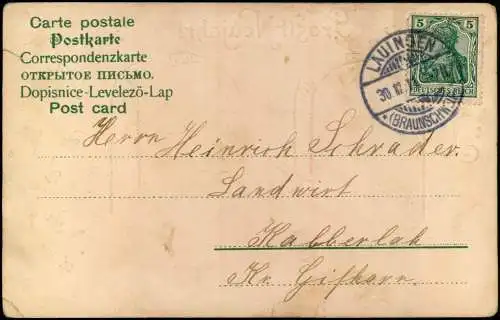 Kinder Sekt gespritzt Kleeblatt Gold Neujahr Sylvester New Year 1915 Goldrand