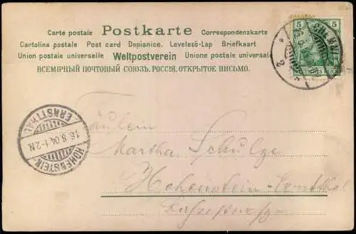 Ansichtskarte  Künstlerkarte Postkarte mit Tannenduft Wald Eichhörnchen 1904