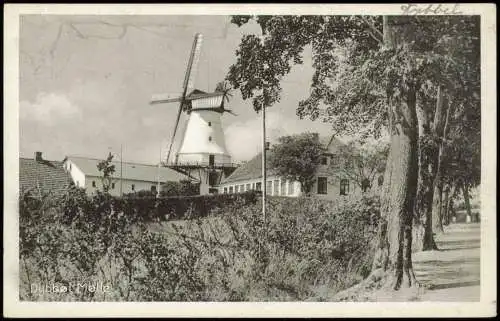 Postcard Düppel Dybbøl Sogn Windmühle Windmill Gebäude 1928