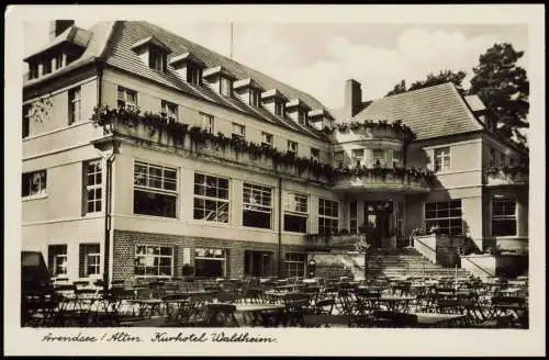 Ansichtskarte Arendsee (Altmark) Kurhotel Waldheim. 1930