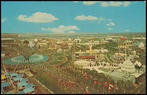 Postcard New York City UNISPHERE World's Fair General View 1965