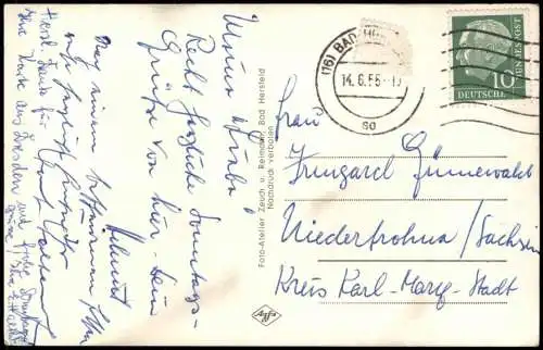 Bad Hersfeld Teilansicht der Hubertusklause im Hotel Waldeck 1955