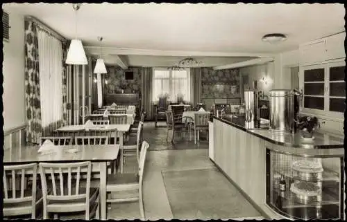 Ansichtskarte Bad Buchau Hofbräu - Hotel, Gastraum Federsee 1958