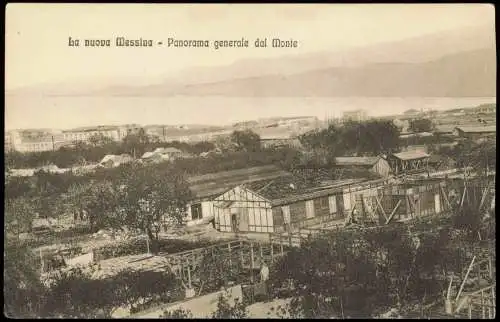 Cartolina Messina La nuova Messina - Panorama generale dal Monte 1914