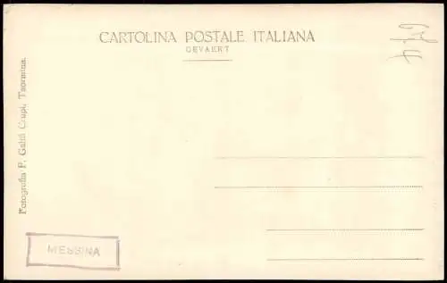 Cartolina Messina Straßenpartie 1929  Sizilien Sicilia