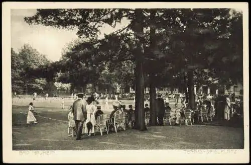 Ansichtskarte Bad Nauheim Sport - Tennis Tennispielplatz 1928