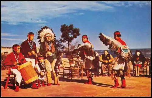 Postcard Grand Canyon - USA HOPI INDIAN DANCERS, GRAND CANYON 1972