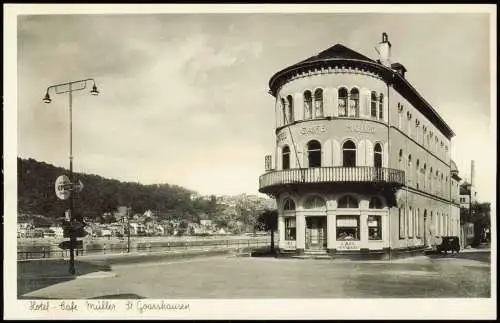 Ansichtskarte St. Goarshausen Hotel Cafe Müller 1956