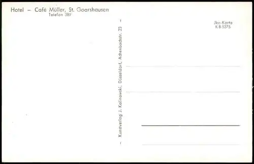 Ansichtskarte St. Goarshausen Hotel Cafe Müller 1956