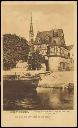 Ansichtskarte Niederlahnstein-Lahnstein Althistorisches Wirtshaus 1927